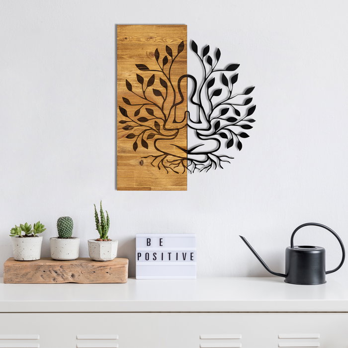 Wallity Lina Escultura de Pared Negro y Nogal Wallity Lina Escultura de Pared Negro y Nogal